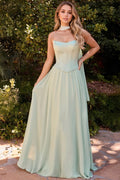 Chiffon Bridesmaid Dress for Women Long 2026 Sweetheart Corset Evening Dresses with Detachable Scarf Prom Gowns (HW017)