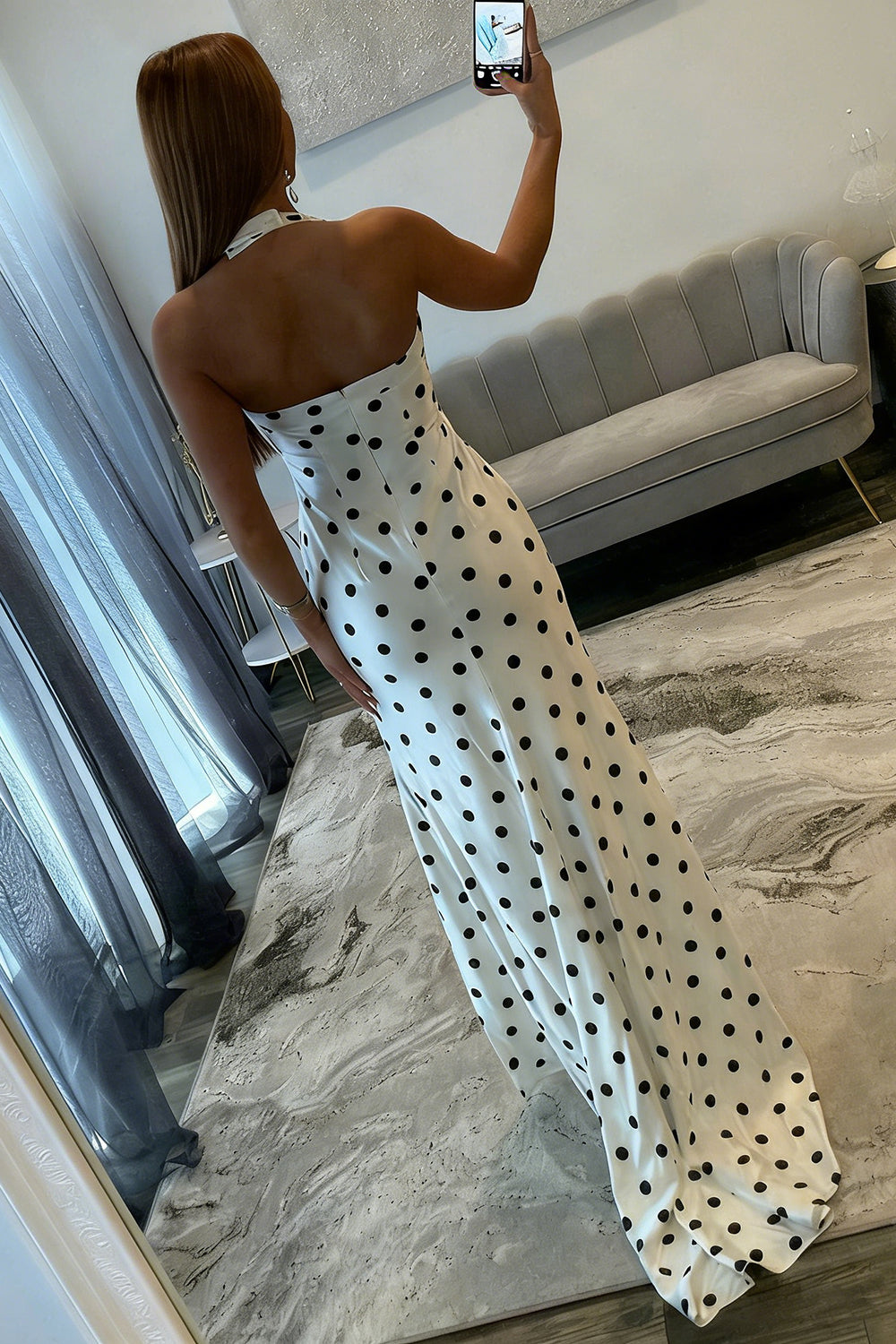 Satin Prom Dress for Women 2026 Long Mermaid Sweetheart Corset Evening Dresses with Slit Halter Wedding Guest Gown (HW016)